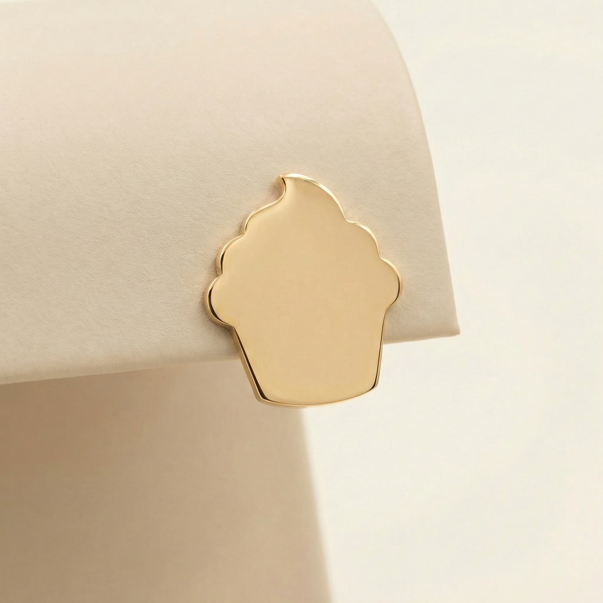 Cupcake Figürlü 925 Ayar Gümüş Küpe